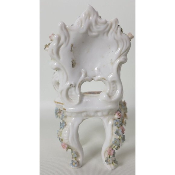 Vtg Walt Disney World Rauenstein‎ Porcelain Chair  Applied Flowers Germany - Picture 8 of 13